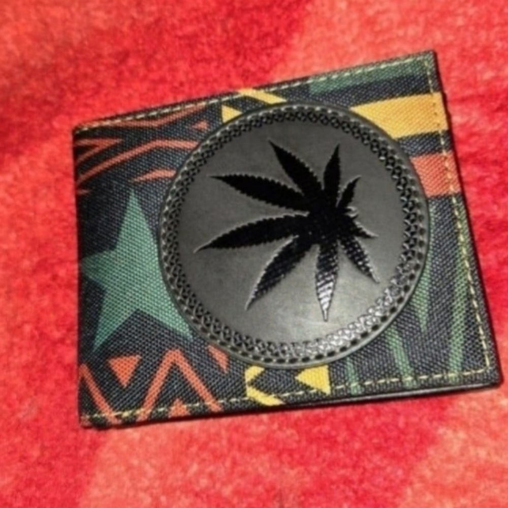 New Rasta Jamican 420 Stoner Leather Wallet